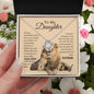 To my daughter father OLD LION Love Knot necklace - Babaccam