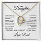 To My Daughter Forever Love Necklace From Dad - Babaccam