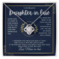 To My Daughter - in - law Love Knot Necklace - Babaccam