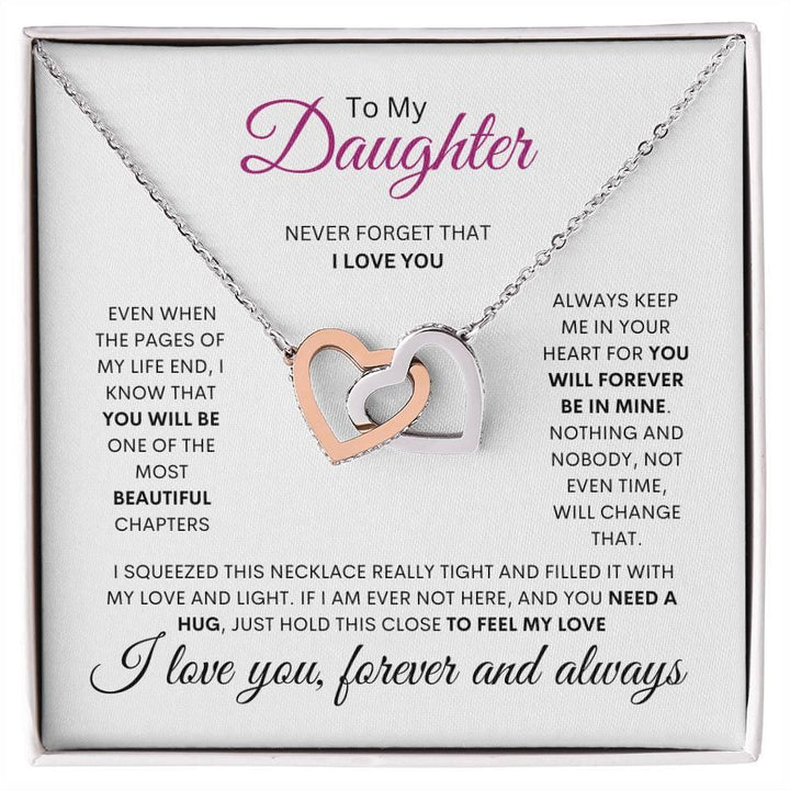 To My Daughter Interlocking Heart Forever Love Christmas Gifts and Gifts for Special Moment - Babaccam