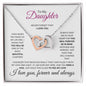 To My Daughter Interlocking Heart Forever Love Christmas Gifts and Gifts for Special Moment - Babaccam