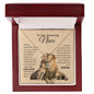 To my Niece, Old Lion Uncle Everlasting love necklace - Babaccam