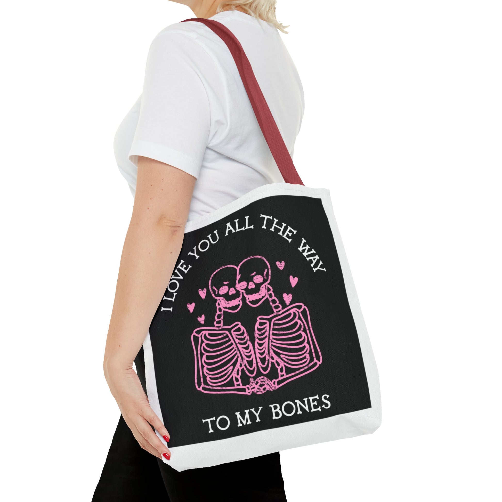 Valentine Skeleton Love Tote Bag (AOP) - Babaccam