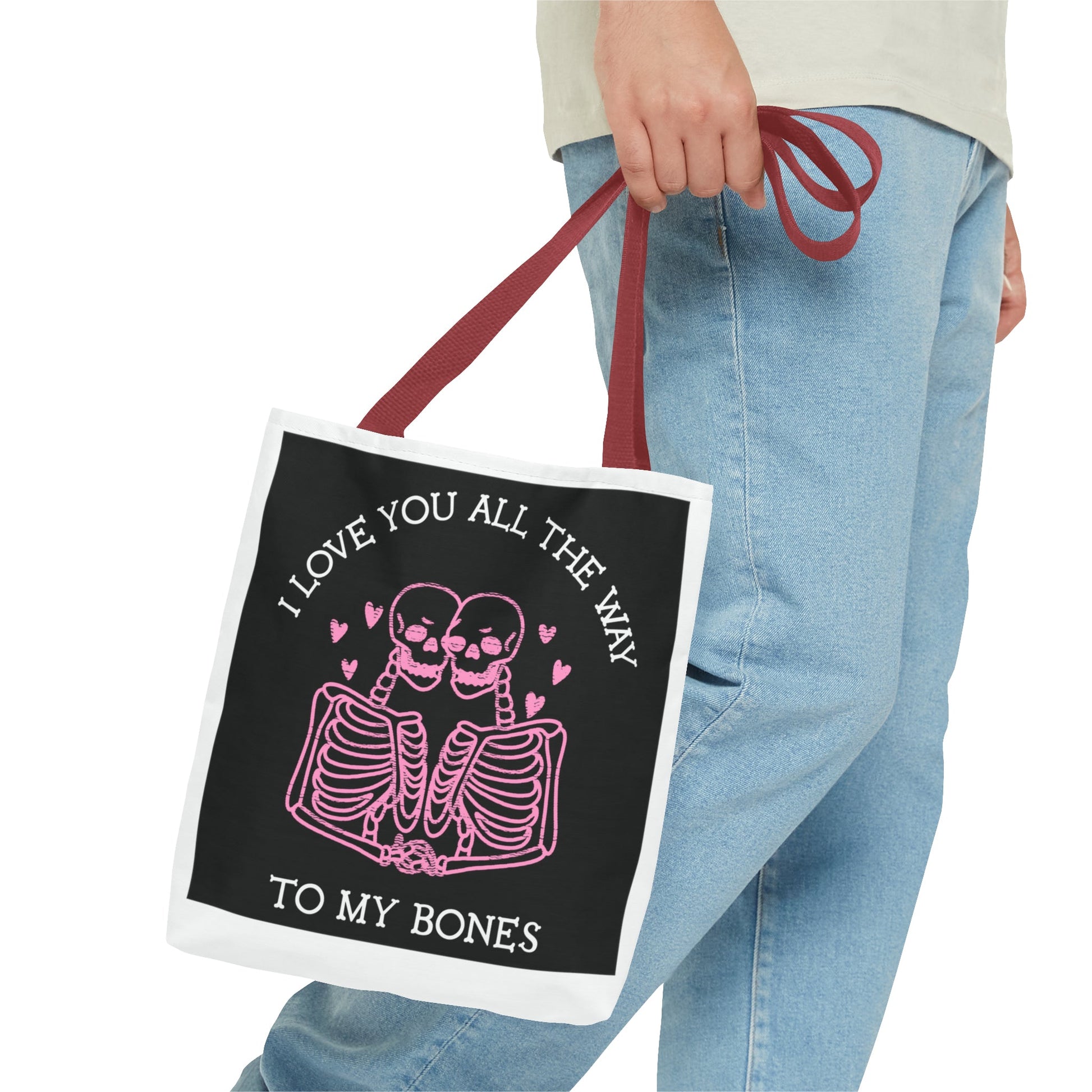 Valentine Skeleton Love Tote Bag (AOP) - Babaccam