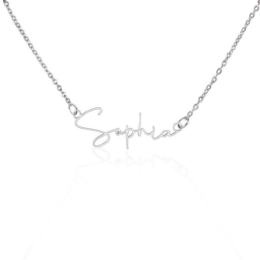 Signature Name Necklace no Message Card - Babaccam