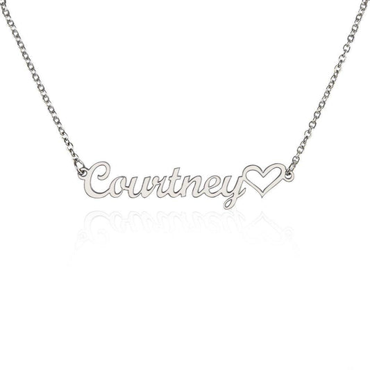Personalized name necklace + Heart (no MC) - Babaccam