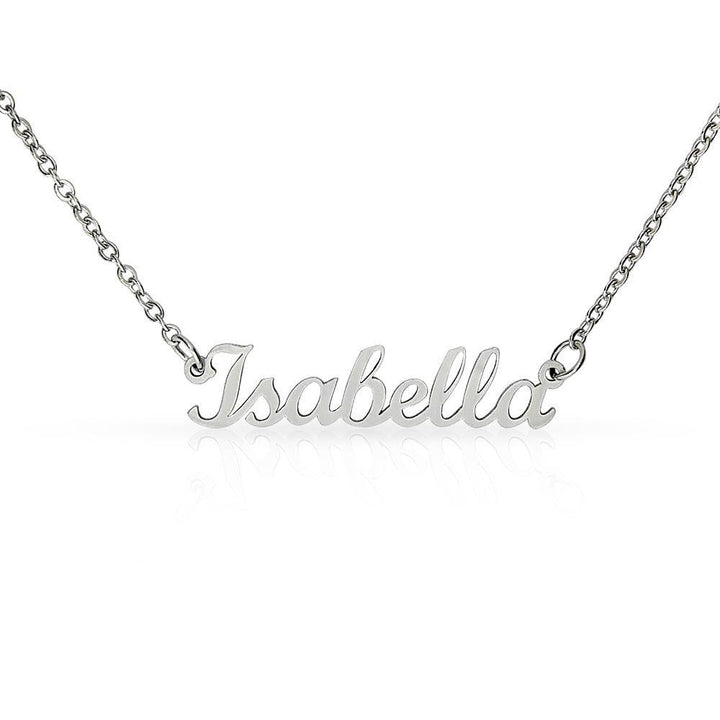 Custom Name Necklace no Message Card - Babaccam