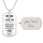 My Son| Do Your Best - Dog Tag Military Chain - Babaccam