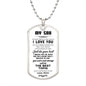 My Son| Do Your Best - Dog Tag Military Chain - Babaccam