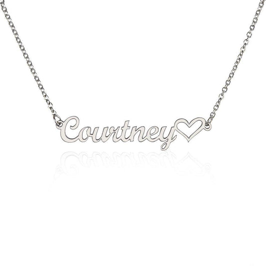 Personalized name necklace + Heart (no MC) - Babaccam